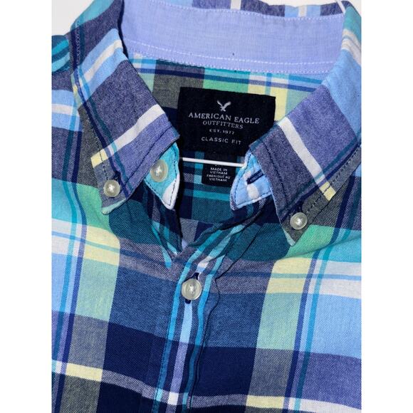 American Eagle Outfitters Other - American Eagle Outfitters Youth Small Classic Fit Plaid Button Down
